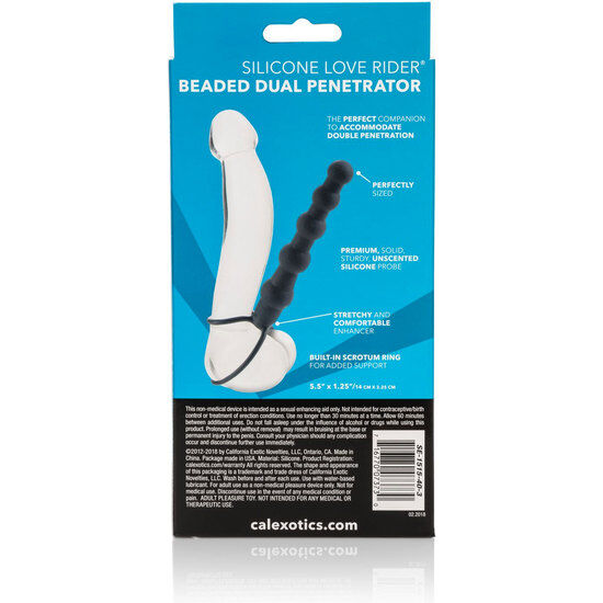 Black double penetrator bead