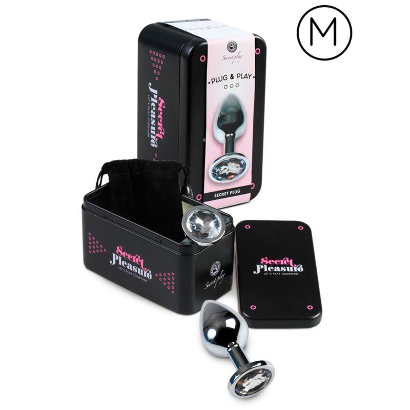 Plug anal transparent aluminium 7cm