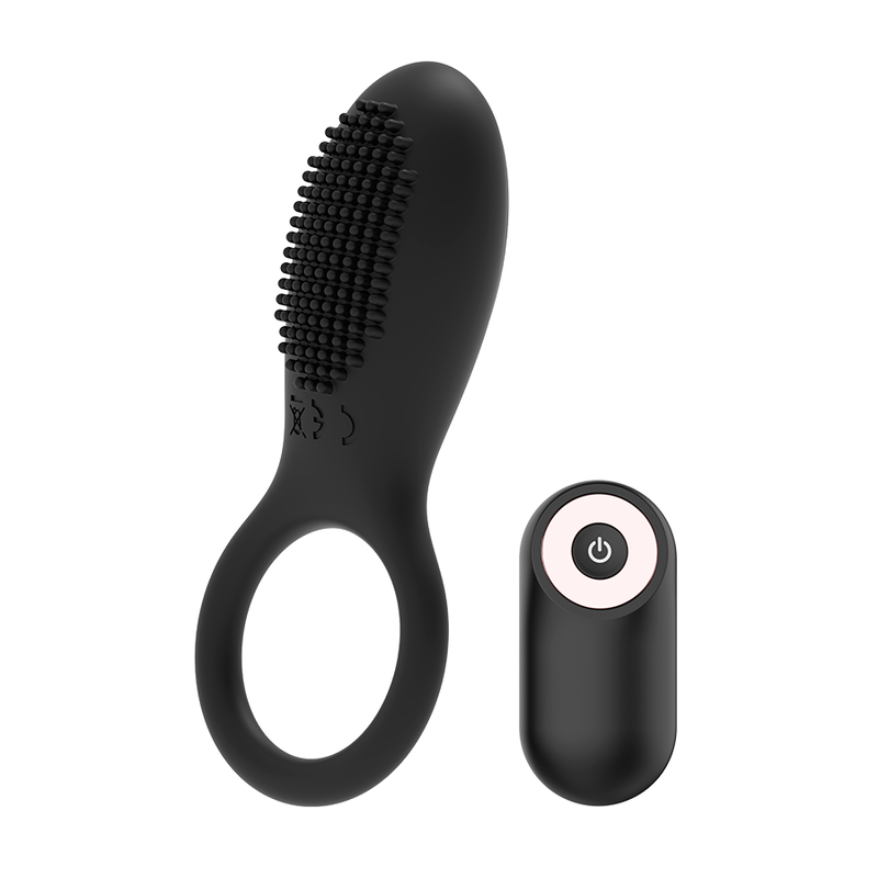 Rechargeable remote control cock ring black/gold
