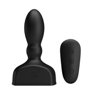 Télécommande de plug anal gonflable noir