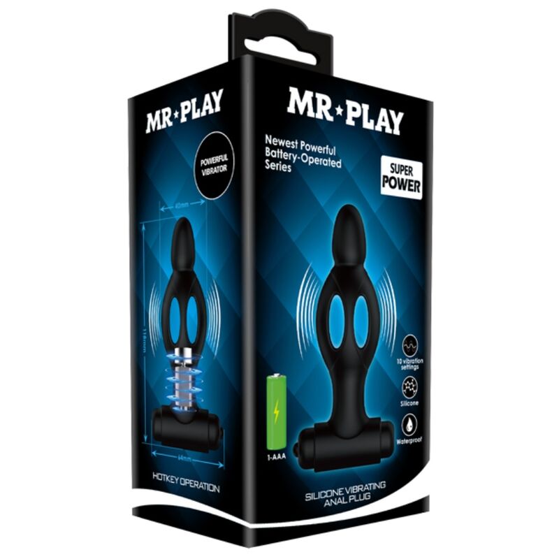 Silicone anal plug with vibration