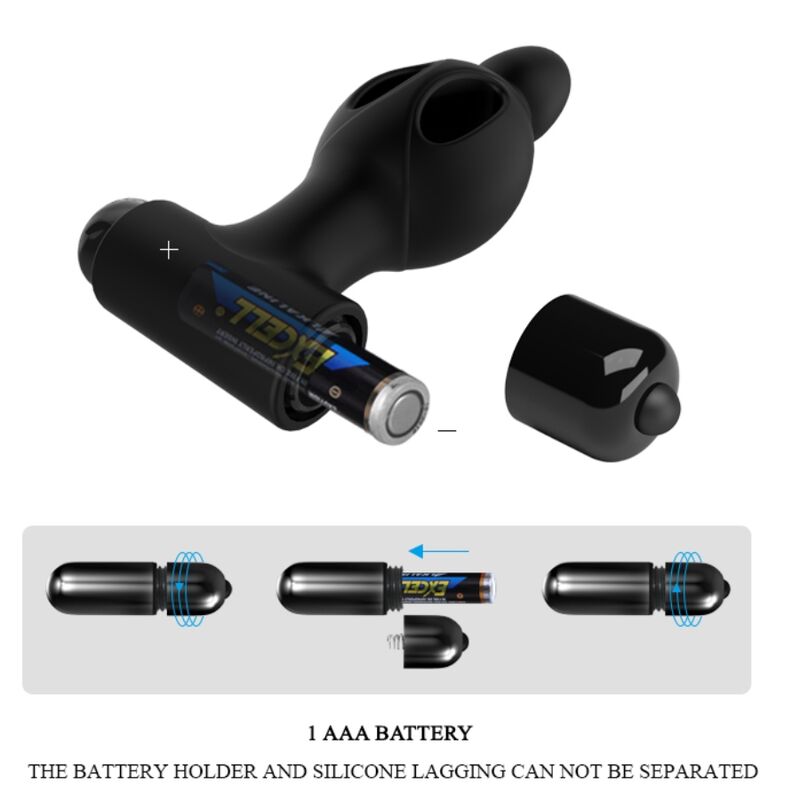 Silicone anal plug with vibration