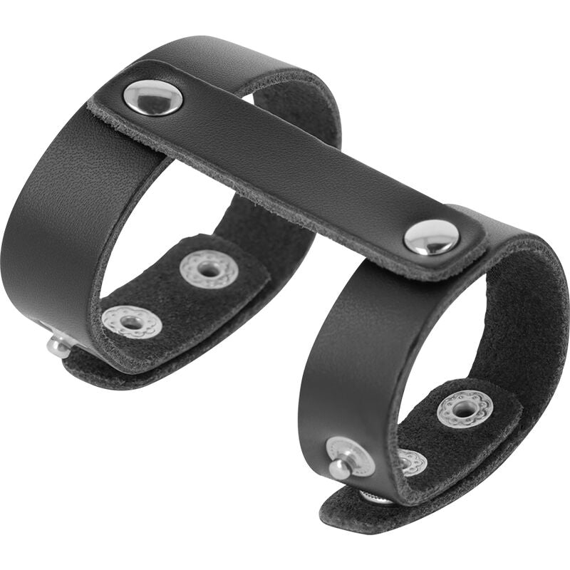 Adjustable Leather Penis and Testicle Ring