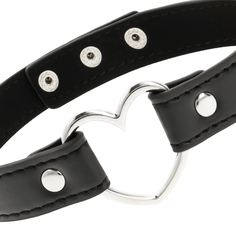 Women's vegan leather heart necklace accessory