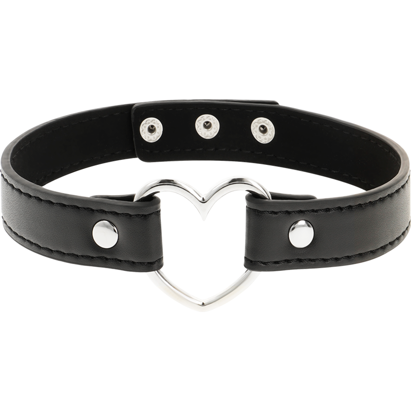 Women's vegan leather heart necklace accessory
