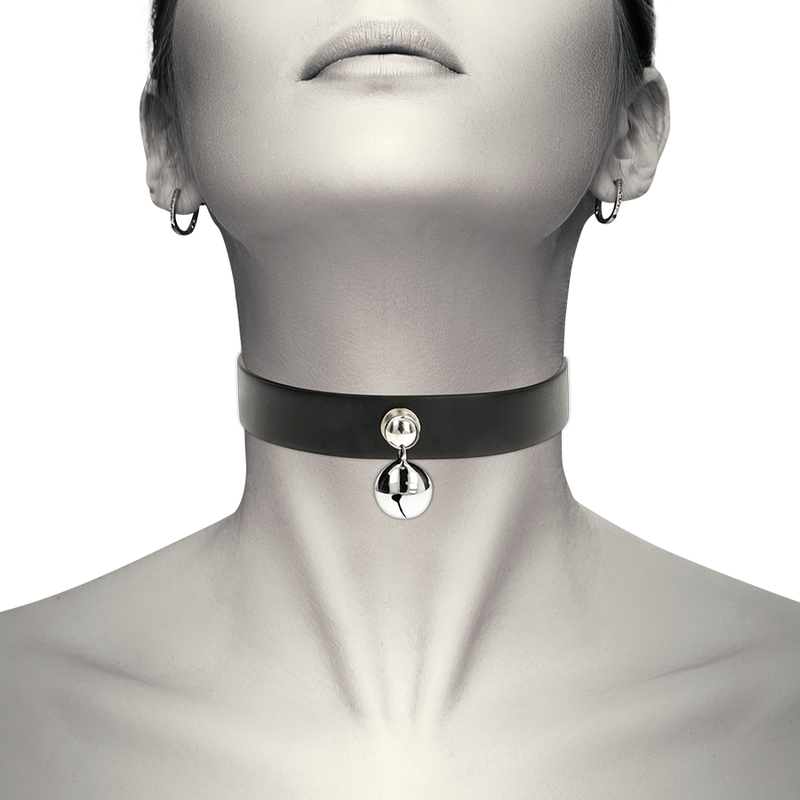 Women's vegan leather necklace rattle accessory