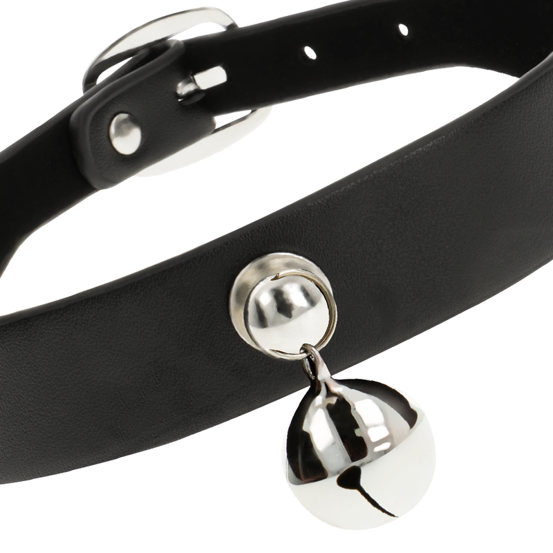 Women's vegan leather necklace rattle accessory
