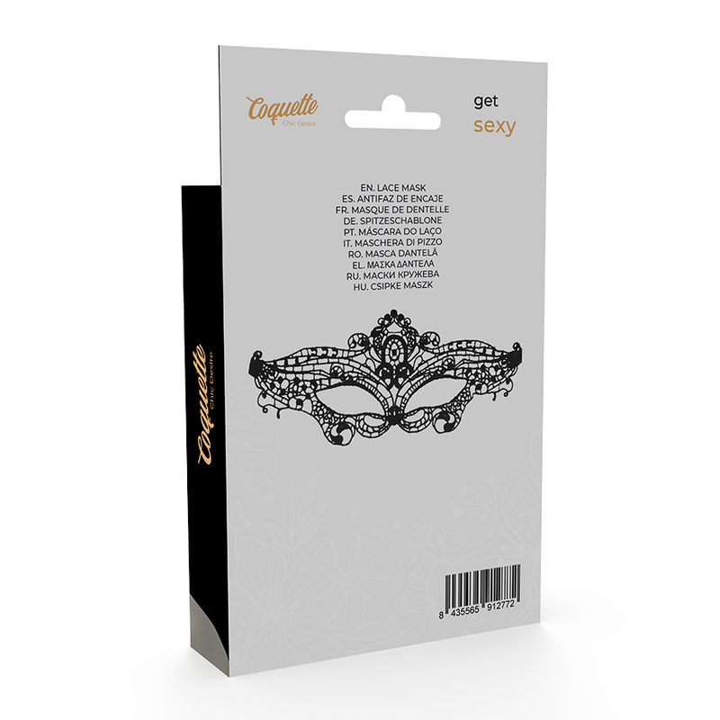 Fine black lace mask