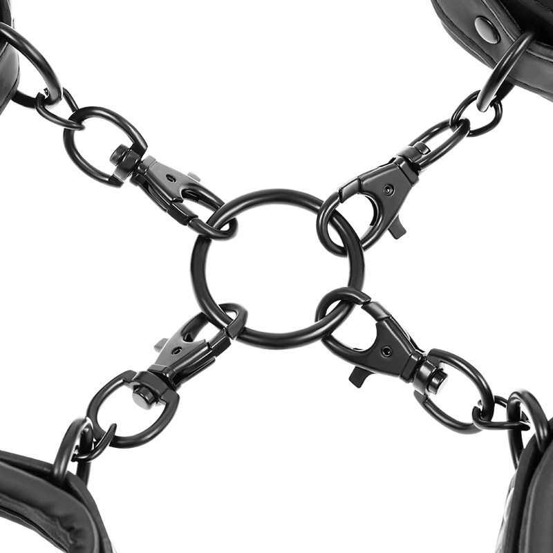 Set of hand and ankle cuffs with neoprene lining