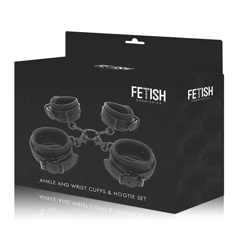 Set of hand and ankle cuffs with neoprene lining
