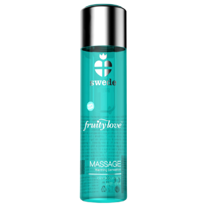 Fruity love huile de massage effet chauffant cassis et citron vert 120 ml