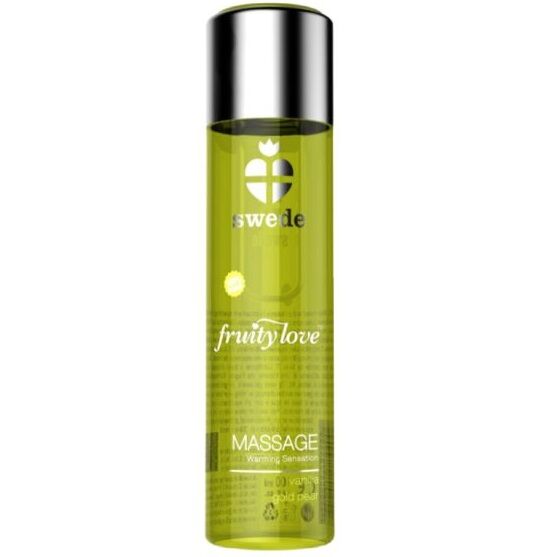 Fruity love effet réchauffant huile de massage vanille et poire d''or 60 ml.