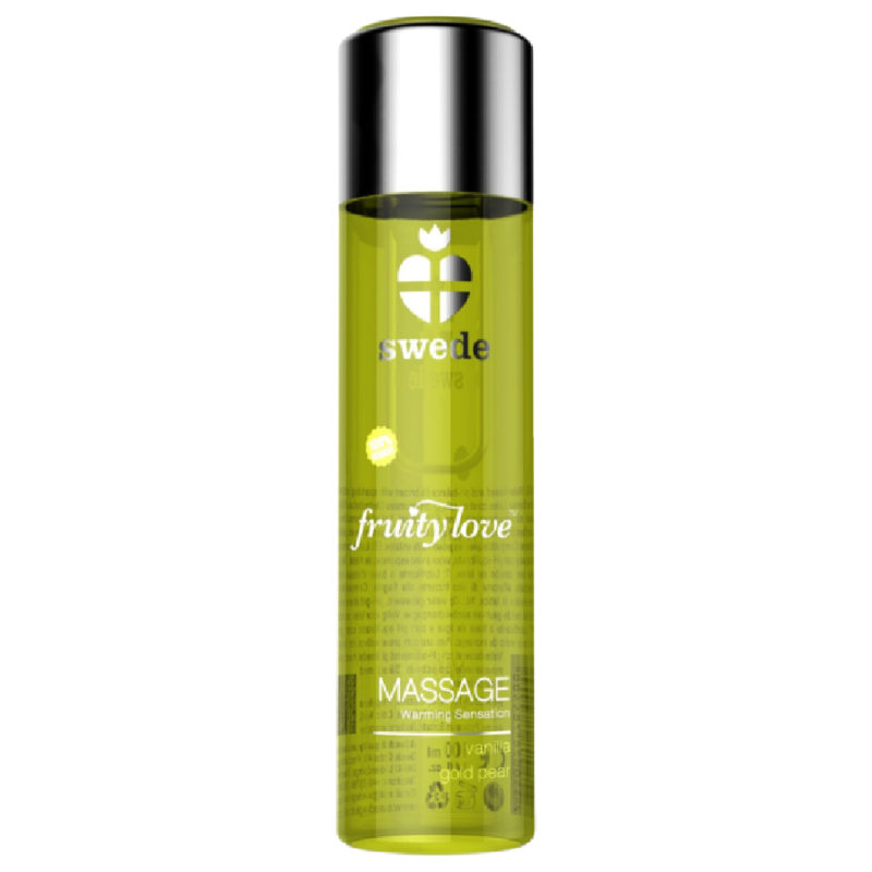 Fruity love effet réchauffant huile de massage vanille et poire d'or 120 ml