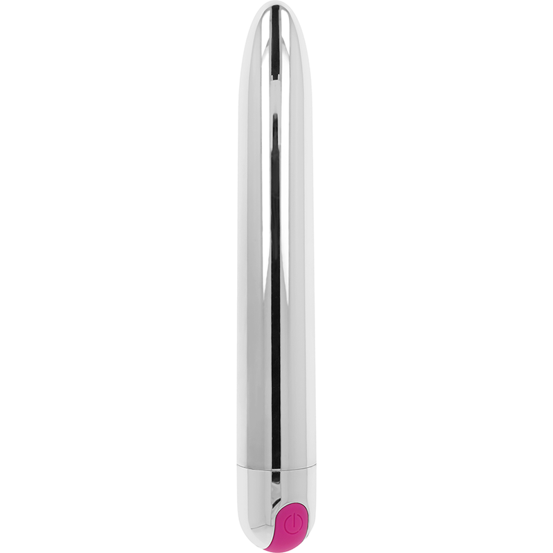 Rechargeable silver vibrator 10 modes 18.5 cm