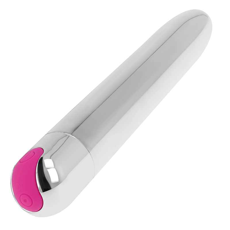 Rechargeable silver vibrator 10 modes 18.5 cm