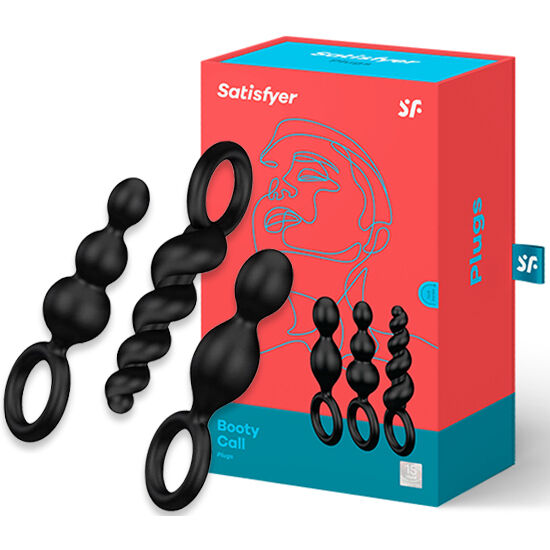 Anal plug set 3 pcs black
