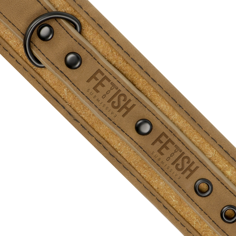 Vegan leather handcuffs with neoprene lining