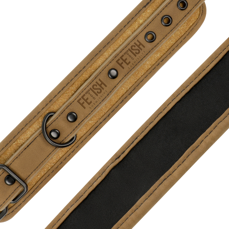 Vegan leather handcuffs with neoprene lining