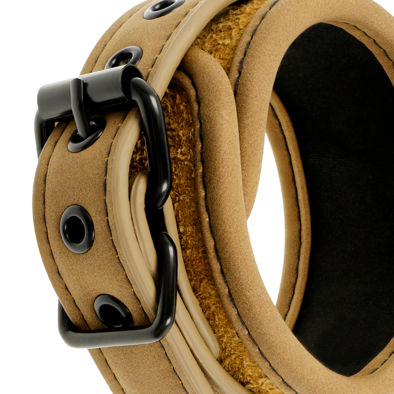 Vegan leather handcuffs with neoprene lining