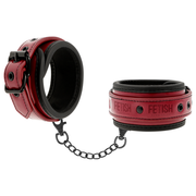 Vegan leather handcuffs with neoprene lining