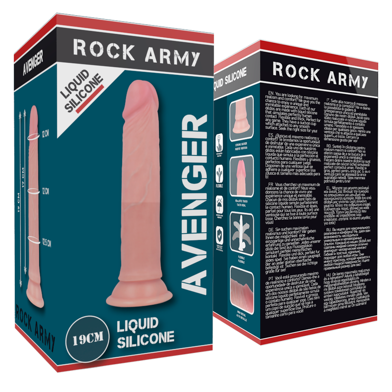 Avenger Premium Liquid Silicone Harness + Dildo 19 cm -o- 3.98 cm