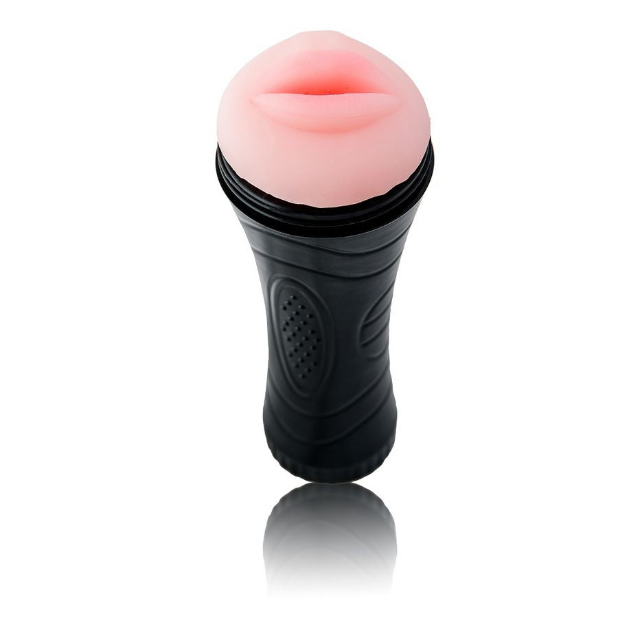 Mouth masturbator with 7 rhythm vibrator