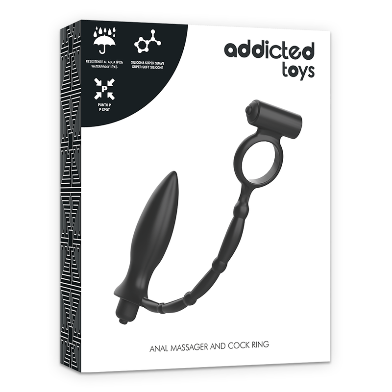 Anal plug with vibrating ring