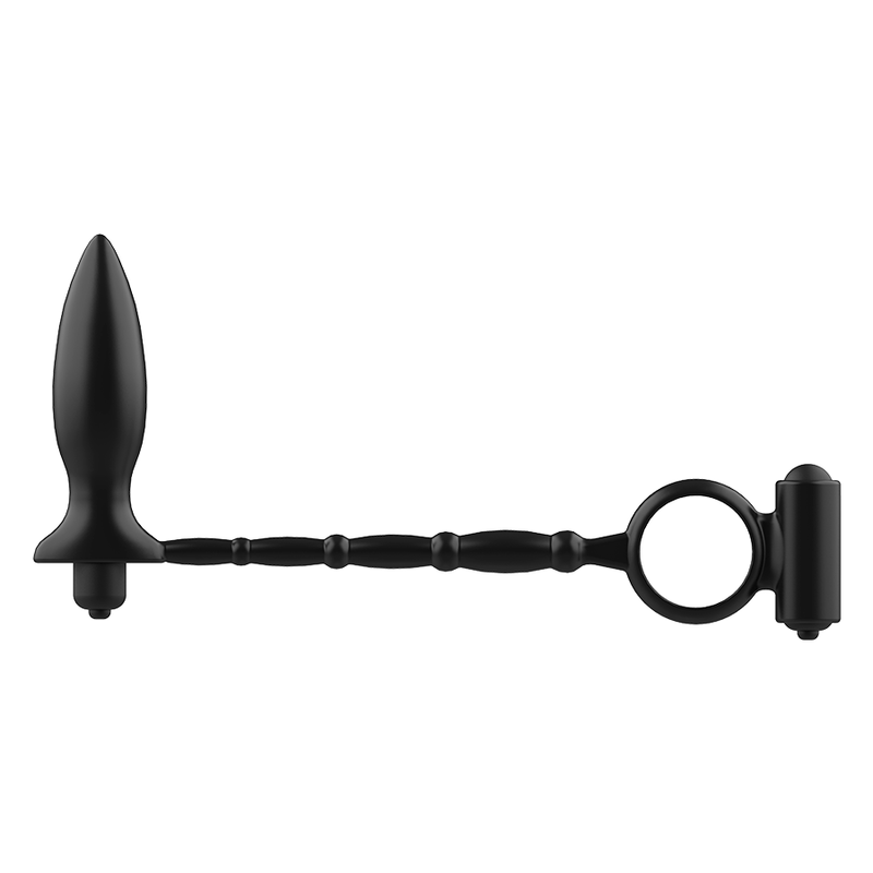 Anal plug with vibrating ring