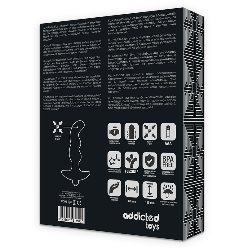 Anal massager with black vibration model 2